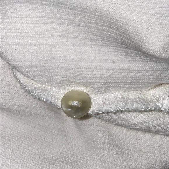 Tank top ribbed texture white working buttons at chest stretchy comfy size XL - Picture 5 of 7